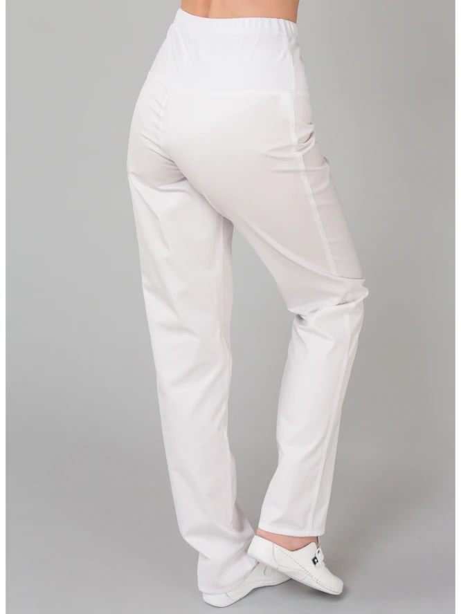 medicinske-hlace-s-rastezljivim-rubom-bijela