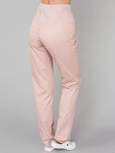 medicinske-hlace-s-rastezljivim-rubom-puder-roza