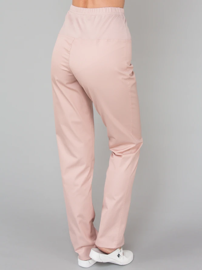 medicinske-hlace-s-rastezljivim-rubom-puder-roza