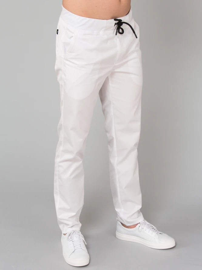 muške-medicinske-hlace-s-rastezljivim-rubom-bijela