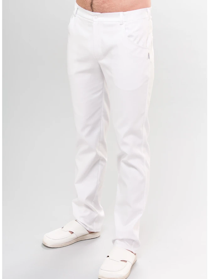 muške-medicinske-hlace-slim-bijela